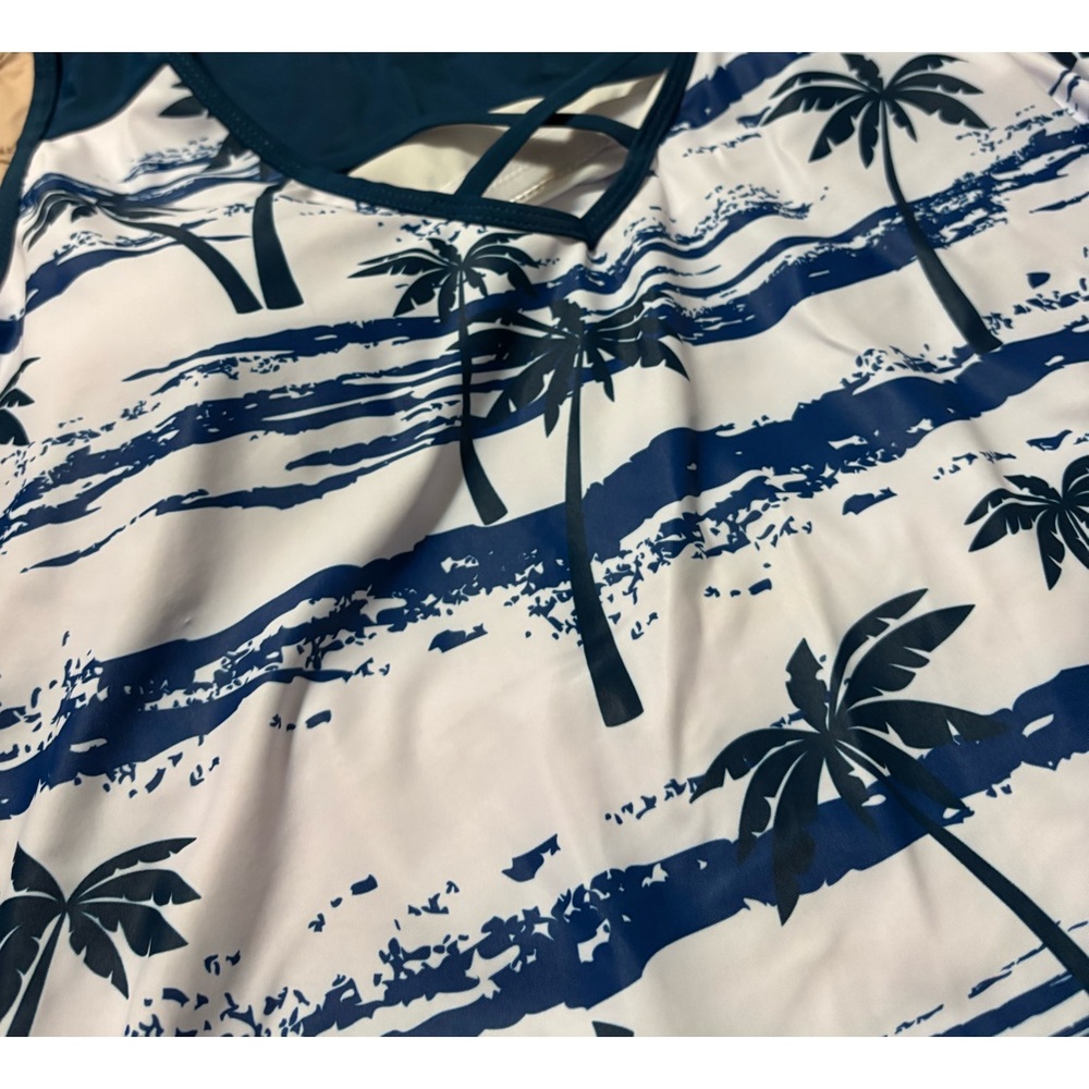 Bathing suit , never worn . It’s a 2 piece with a matching bottom. - Picture 6 of 8